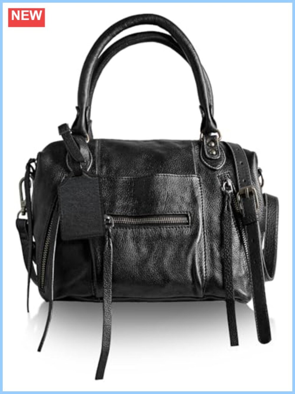 WINSASI Vegan Leather Mini Tote Bag Hobo Handbag Adjustable Straps